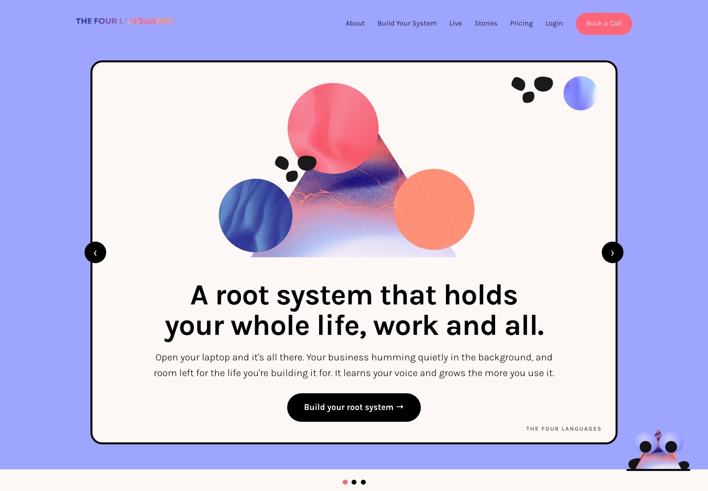 The Four Languages website homepage